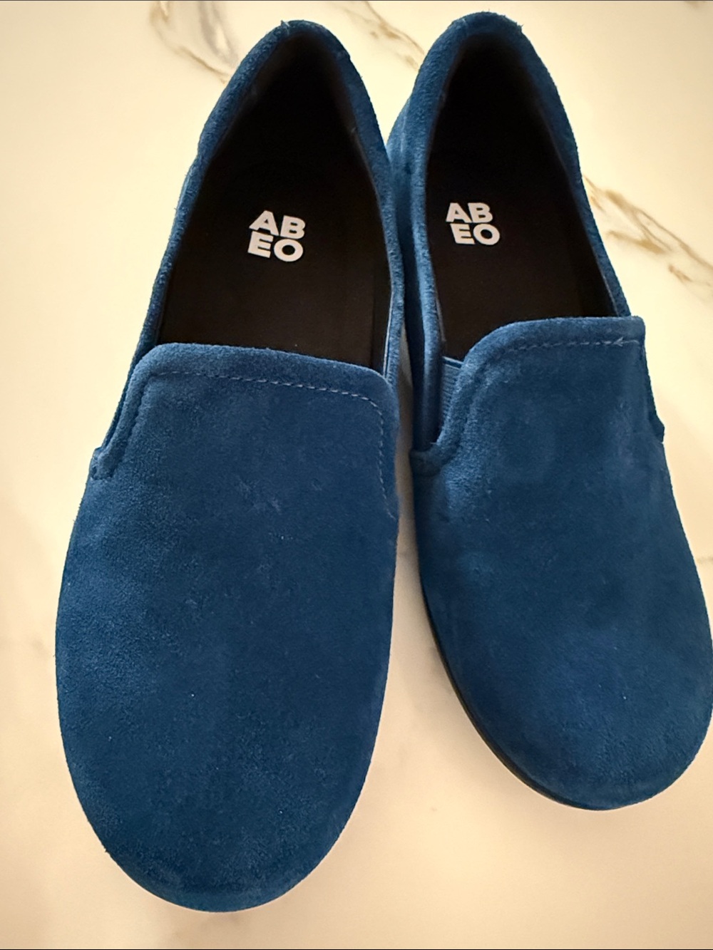 ABEO - Blue Suede Slip-On Loafers - Picture 7 of 7